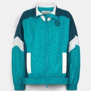 Authentic Coach Colorblock Signature Track Jacket sz M.